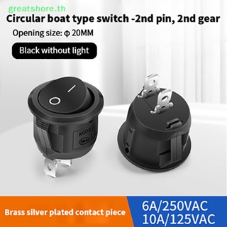 Greatshore สวิตช์โยกเรือ กันน้ํา คุณภาพสูง พร้อมปุ่มไฟ 6A 250V 20 มม. 2/3 ฟุต 2/3 เกียร์ TH