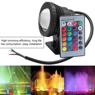 Fun~rgb ไฟสปอตไลท์ LED AC/DC 12V กันน้ํา หลากสีสัน สําหรับกลางแจ้ง (สีดํา)