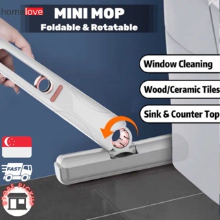 Mini Mop แฮนด์ฟรีขี้เกียจฟองน้ำ Mop Mini Desktop เครื่องมือทำความสะอาดกระจก ห้องอาบน้ำ ห้องน้ำ Gap แปรงดูดซับหน้าจอกระจก Wiper Table Mops homelove