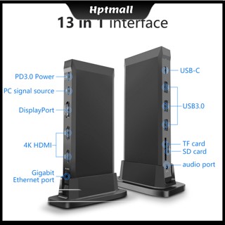 [NTO] Dk800 13-in-1 ฮับ USB C 100W RJ45 Gigabit Ethernet DP 4K 30Hz หลายช่อง