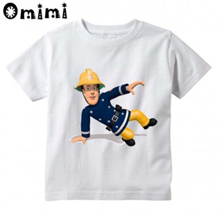 เสื้อยืด ลายนักดับเพลิง Sam Fireman Kawaii สําหรับเด็ก Ooo3062