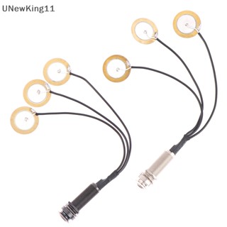 Unewking Piezo ไมโครโฟน 3 Transducer Pickups พร้อมแจ็ค end pin สําหรับ Kalimba th