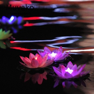 MUVAKO โคมไฟอิเล็กทรอนิก LED รูปดอกบัวโฟม สําหรับตกแต่งสวน