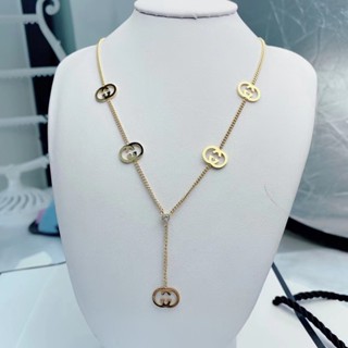 เครื่องประดับ สร้อยคอยาว สีทอง แฟชั่นสําหรับผู้หญิง