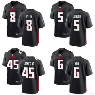 เสื้อกีฬาแขนสั้น ลายทีมชาติฟุตบอล Koo London Jones QY 2023-2024 NFL Atlanta Falcons ชุดเหย้า สําหรับผู้ชาย