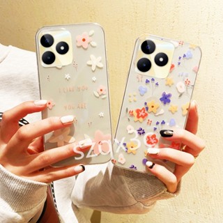 ใหม่ พร้อมส่ง เคสโทรศัพท์มือถือนิ่ม ป้องกันกล้อง ลายดอกไม้น่ารัก สําหรับ Realme 11 Pro+ 10 Pro 5G Coca-Cola Edition C53 C55 NFC 4G 2023