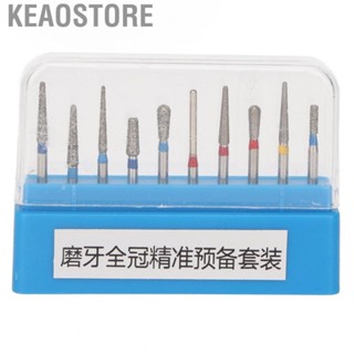 Keaostore Dental Handpiece Bur  Stainless Steel Set Safe Polishing Replacement 10pcs for Hospital