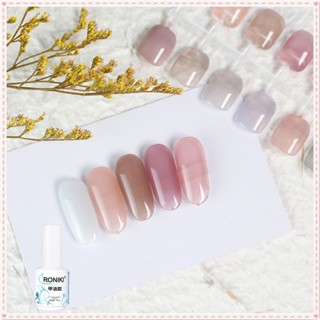 Roniki Jelly Nail Polish Gel Ice Transparent Jade Grease Nude Pink Color Spring Summer Uv Led Phototherapy Glue Nail Art For Nail Shop 15ml JOYFEEL