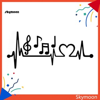 Skym* สติกเกอร์ ลายตัวโน๊ตดนตรี อิเล็กโทรไดโอแกรม หัวใจ สําหรับติดตกแต่งหน้าต่างรถยนต์ แล็ปท็อป