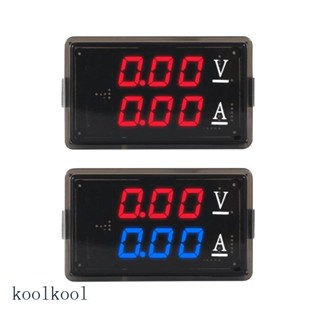 Kool DC0-100V 10A LED โวลต์มิเตอร์ดิจิทัล แอมมิเตอร์ รถมอเตอร์ไซค์ แรงดันไฟฟ้า กระแสไฟมิเตอร์ เครื่องตรวจจับ เครื่องทดสอบ ใช้งานง่าย