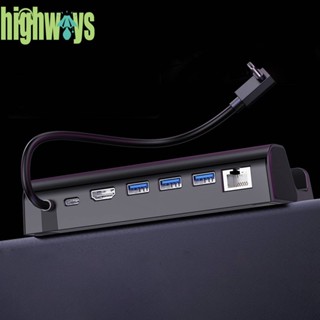 6 in 1 ฐานชาร์จทีวี ฮับ USB Type C แบบพกพา สําหรับชาร์จ [highways.th]