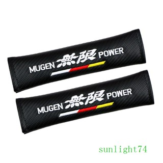 Mugen Power แผ่นเข็มขัดนิรภัยคาร์บอนไฟเบอร์ สําหรับรถยนต์ Honda