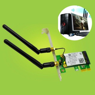 การ์ดเครือข่าย WiFi PCI-E ความเร็วสูง 300 450Mbps 2.4 5Ghz Dual Band สําหรับคอมพิวเตอร์ตั้งโต๊ะ ☆Brzone