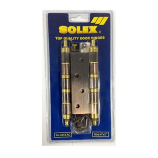 good.tools-SOLEX บานพับทองเหลือง แกนใหญ่ No.4315ACB 4" สีทองแดงรมดำ (แพ็ค 2) ถูกจริงไม่จกตา