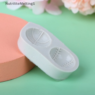 [NutriliteMelting1] แม่พิมพ์ซิลิโคน รูปลูกบาสเก็ตบอล วอลเลย์บอล ฟุตบอล สําหรับทําเบเกอรี่ คัพเค้ก ฟองดองท์ DIY 1 ชิ้น