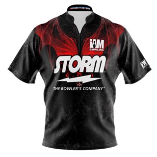 Storm DS เสื้อโปโล แขนสั้น พิมพ์ลายโบว์ลิ่ง 1547-ST 3D