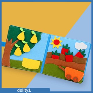 [Dolity1] หนังสือผ้าสักหลาด ของเล่นเพื่อประสาทสัมผัส สําหรับเด็กวัยหัดเดิน