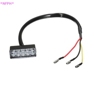 Nfph&gt; ไฟเบรกท้ายรถจักรยานยนต์ LED 5 ดวง 12V ขนาดเล็ก สีแดง