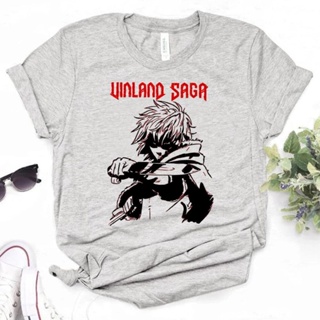 เสื้อยืด พิมพ์ลายกราฟฟิค Vinland Saga 2000s สไตล์สตรีท สําหรับผู้หญิง