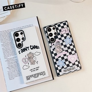 เคสโทรศัพท์มือถือแบบใส ลายหมีนางฟ้า I Dont Care CASETiFY สําหรับ Samsung Galaxy S20 S21 S22 S23 Ultra S20+ S21+ S22+ S23 Plus