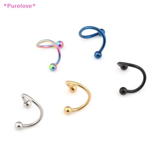 Purelove&gt; ใหม่ จิวจมูก แบบเกลียว เหล็กเกลียว สําหรับผ่าตัด