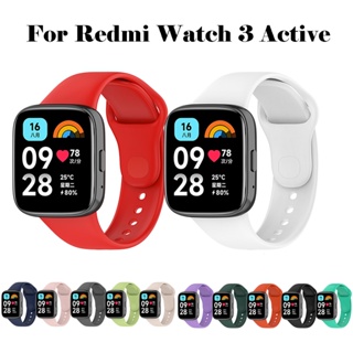 สายนาฬิกาข้อมือซิลิโคน สีแคนดี้ แฟชั่น ประกอบง่าย สําหรับ Xiaomi Redmi Watch 3 Active