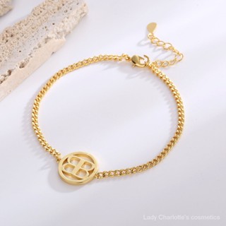 [0714]QDZTE-SDY Y2K Double B Letter Bracelet Female Korean Simple Personalized Bracelet Online Influencer Jewelry Accessories Cross-Border E-Commerce Hot Sale Sweet Cool Style Fash