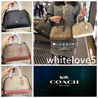 Mini Sierra Satchel In Signature Canvas F27583 แท้ กระเป๋าสะพายข้าง กระเป๋าผู้หญิง COAC H กระเป๋าถือ