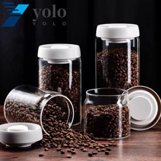 Yolo โหลแก้วใส่เมล็ดกาแฟ น้ําตาล แบบสุญญากาศ กันชื้น