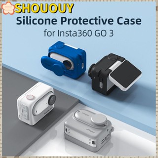 Shououy ใหม่ เคสซิลิโคนนิ่ม กันหาย สําหรับกล้องกีฬา Insta360 GO 3