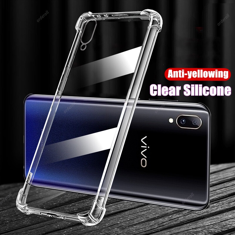 เคสโทรศัพท์มือถือ ยางนิ่ม แบบใส กันกระแทก สําหรับ Vivo V11 V11 Pro X21s 1804 06 14