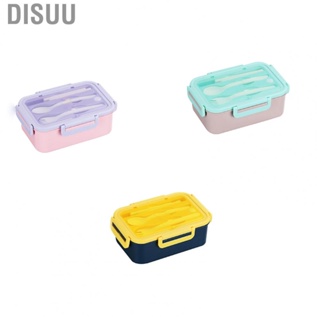 Disuu Bento Lunch Box Large  Grid Design  Grade PP Portable for Home Office School Students