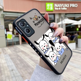 เคสซิลิโคนใส ขอบสี่เหลี่ยม กันกระแทก ลายการ์ตูน Pochacco น่ารัก สําหรับ OPPO A96 A57 2022 A77 2022 A57s A57e A77s