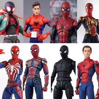 Shf ตุ๊กตาฟิกเกอร์ Spider-Man Marvel Miles Morales Parallel universes2