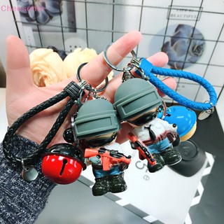 พวงกุญแจ PVC รูปการ์ตูนเกม Pubg Eat Chicken Level 3 สําหรับห้อยหมวกกันน็อค