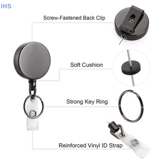 [IHS] พวงกุญแจ ลวดโลหะ ดึงเก็บได้ เชือกเส้นเล็ก ป้ายชื่อ บัตรประจําตัว ป้ายชื่อ ดึงง่าย หัวเข็มขัดเชือก พวงกุญแจยางยืด
