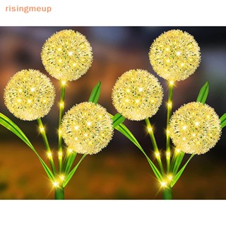 [risingmeup] โคมไฟ LED รูปดอกแดนดิไลออน พลังงานแสงอาทิตย์ สําหรับตกแต่งสวนกลางแจ้ง