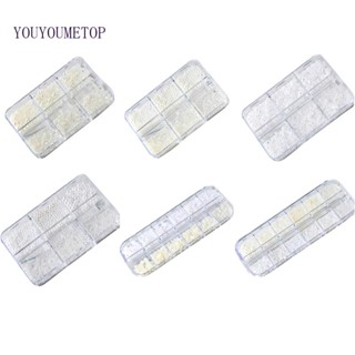 Youyo ลูกปัดไข่มุกเทียม พลอยเทียม อะคริลิค ABS 3D สําหรับตกแต่งเล็บ