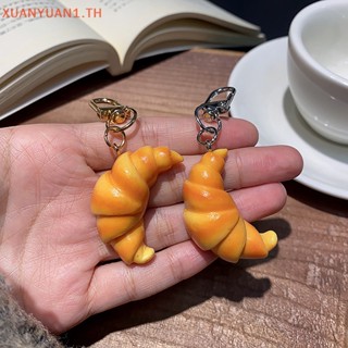 Xuan พวงกุญแจ จี้อาหาร ครัวซองต์จําลอง สร้างสรรค์ ของขวัญสําหรับเด็กนักเรียน