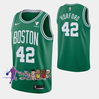 เสื้อกีฬาบาสเก็ตบอล ลายทีม Boston Celtics 2021-22 NBA อเนกประสงค์ สําหรับผู้ชาย #42 เสื้อกีฬาแขนสั้น ลายทีม Al Horford Jerseys Green 841013