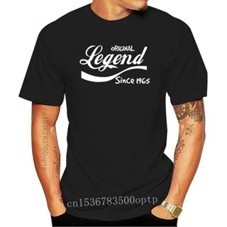 เสื้อยืดผ้าฝ้าย แขนสั้น พิมพ์ลาย Legend Since 1965 56Th Birthday Dad Husband Brother ขนาดใหญ่ สําหรับผู้ชาย