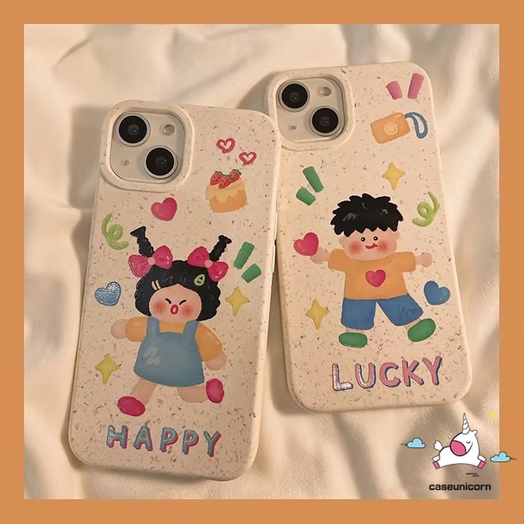 เคสโทรศัพท์มือถือแบบนิ่ม กันกระแทก ลายการ์ตูนกราฟฟิตี้น่ารัก ย่อยสลายได้ เป็นมิตรกับสิ่งแวดล้อม สําหรับ IPhone 14 Pro MAX 11 13 12 15 Pro MAX 15 6 6s 7 8 Plus XR X XS MAX