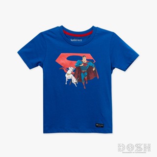 [S-5XL]DOSH KIDS:BOYS T-SHIRTS SUPERMAN เสื้อยืด คอกลม แขนสั้น เด็กผู้ชาย  รุ่นDSBT5125-BU