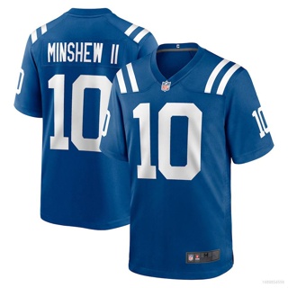 Yp2 NFL เสื้อยืดลําลอง แขนสั้น พิมพ์ลาย Indianapolis Colts Game Jersey Gardner Minshew Football สําหรับผู้ชาย พลัสไซซ์ PY2