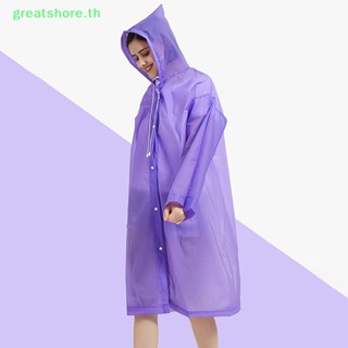 Greatshore เสื้อกันฝน มีฮู้ด กันน้ํา แบบหนา ซึมผ่านได้ สําหรับผู้ชาย และผู้หญิง เหมาะกับการเดินป่า ท่องเที่ยว