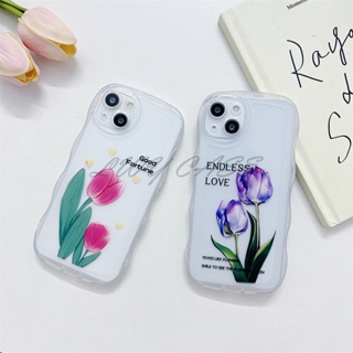 Lwy เคสโทรศัพท์มือถือ ลายดอกทิวลิป สําหรับ Oppo A17 A12 A12e A3s A5 Ax5 A7 A5s A16 A16s A15 A15s A35 A54 A31 2020 A9 2020 A5 2020 A92 A52 A53 A33 A1k A16K A16e A36 A76 A96 A57 A39 F15 A91 เคสนิ่ม