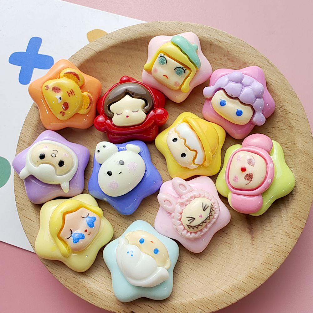 จี้เรซิ่น รูปดาว ลาบูบู แวววาว DIY 10 ชิ้น
