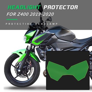 แว่นตาป้องกันไฟหน้ารถยนต์ ดัดแปลง สําหรับ Kawasaki Z400 19-20