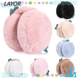 Layor ที่ปิดหูกันหนาว ผ้ากํามะหยี่ขนนิ่ม กันลม พับได้ ให้ความอบอุ่น ใส่สบาย หลากสี เหมาะกับฤดูใบไม้ร่วง และฤดูหนาว สําหรับผู้หญิง เล่นสกี