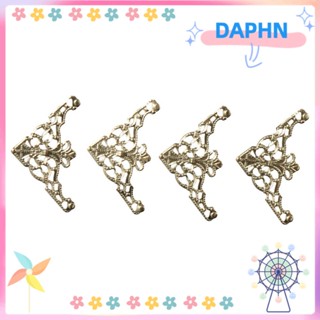 DAPHS มุมหนังสือโลหะ สีทอง สไตล์เรโทร สําหรับตกแต่งมุมสมุดภาพ 100 ชิ้น